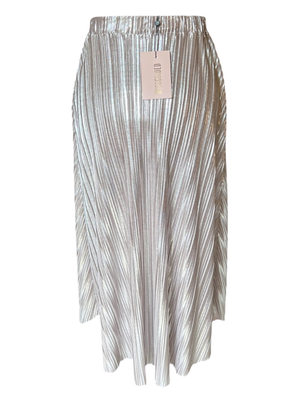 Missguided NWT Metallic Pleated Midi Skirt Size 6
